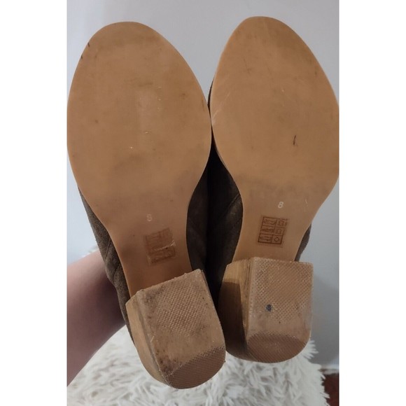 Jeffrey Campbell Tan Olive Suede Orwell Ankle Boots Booties women's Size 8 - Picture 9 of 9